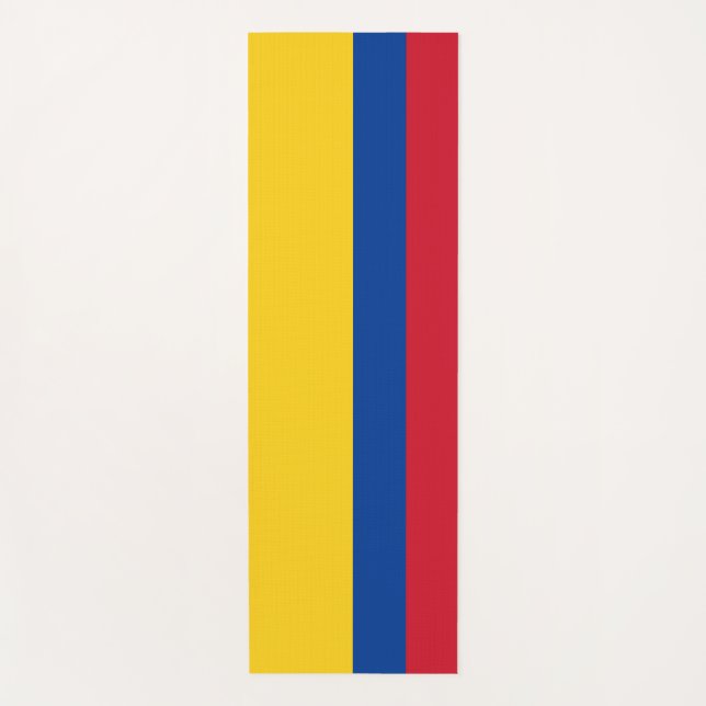Patriotic Yoga Mats with flag of Colombia (Front)