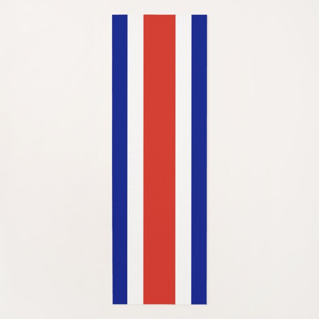Patriotic Yoga Mats with flag of Costa Rica (Front)