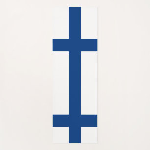 Patriotic Yoga Mats with flag of Finland