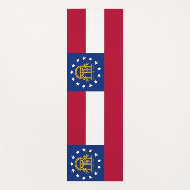 Patriotic Yoga Mats with flag of Georgia, USA (Front)