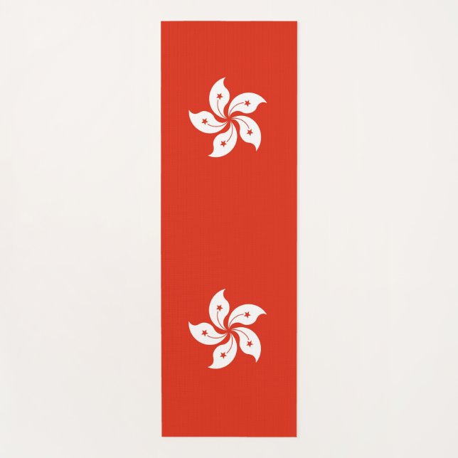 Patriotic Yoga Mats with flag of Hong Kong (Front)