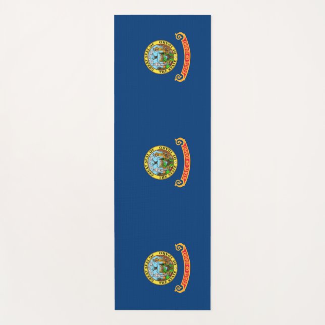 Patriotic Yoga Mats with flag of Idaho, USA (Front)