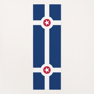 Patriotic Yoga Mats with flag of Indianapolis, USA