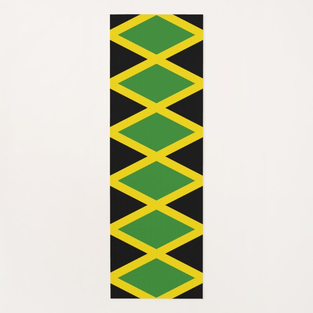 Patriotic Yoga Mats with flag of Jamaica (Front)