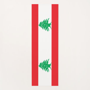 Patriotic Yoga Mats with flag of Lebanon