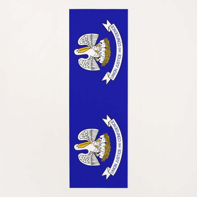 Patriotic Yoga Mats with flag of Louisiana, USA (Front)