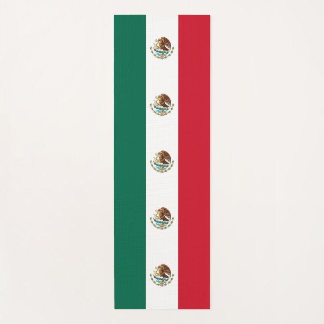 Patriotic Yoga Mats with flag of Mexico (Front)