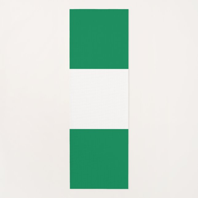 Patriotic Yoga Mats with flag of Nigeria (Front)