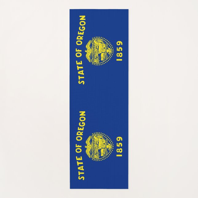 Patriotic Yoga Mats with flag of Oregon (Front)