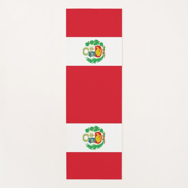 Patriotic Yoga Mats with flag of Peru (Front)