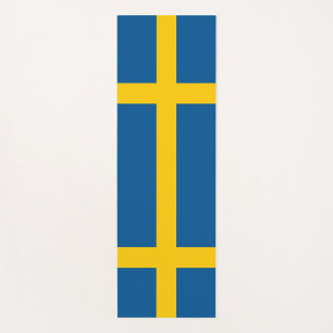 Patriotic Yoga Mats with flag of Sweden