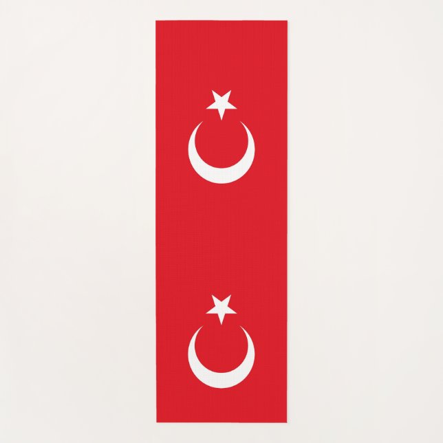Patriotic Yoga Mats with flag of Turkey (Front)