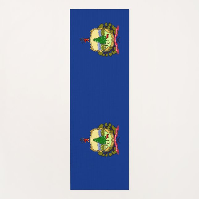 Patriotic Yoga Mats with flag of Vermont (Front)