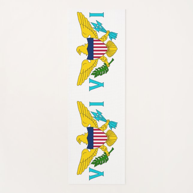 Patriotic Yoga Mats with flag of Virgin Islands (Front)