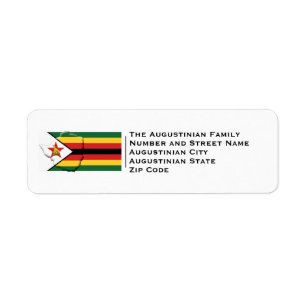 Patriotic   ZIMBABWE FLAG Return Address Label