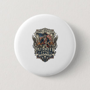 Patriotic Zombie Patriot General Zombie Apocalypse 6 Cm Round Badge