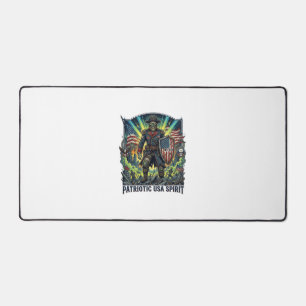 Patriotic Zombie Patriot General Zombie Apocalypse Desk Mat