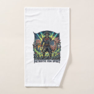 Patriotic Zombie Patriot General Zombie Apocalypse Hand Towel