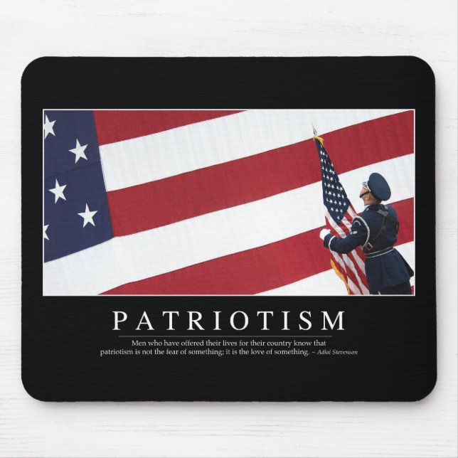 Patriotism: Inspirational Quote Mouse Pad (Front)