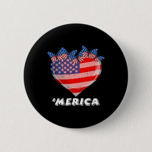 Patriotism Merica Pride Us Patriots Usa Fan Indepe 6 Cm Round Badge