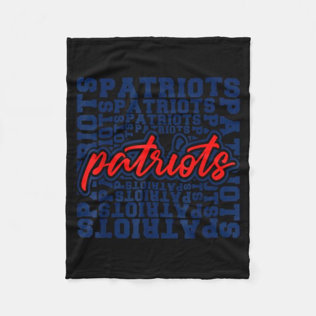 Patriots American Blue And Red Patriot Saying  Fleece Blanket (Front)