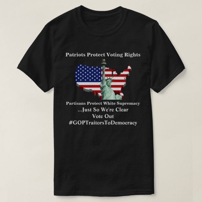 Patriots Protect Voting Rights T-Shirt (Design Front)