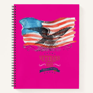Patriots remembered hot pink notebook