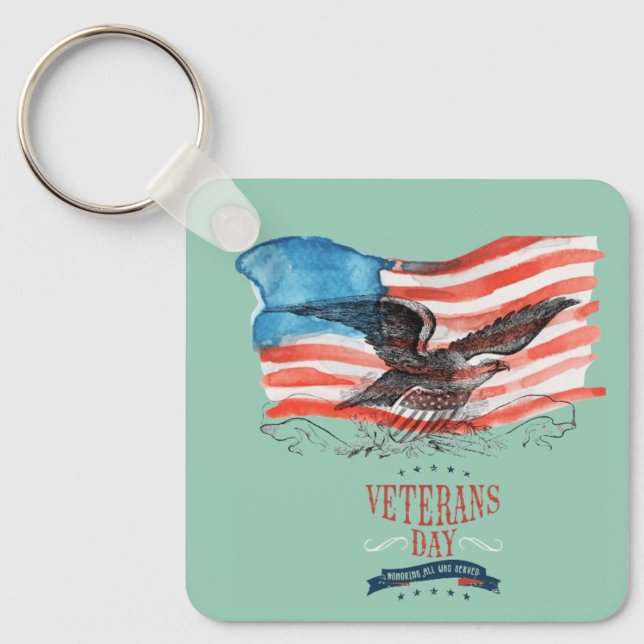 Patriots remembered light teal key ring (Front)