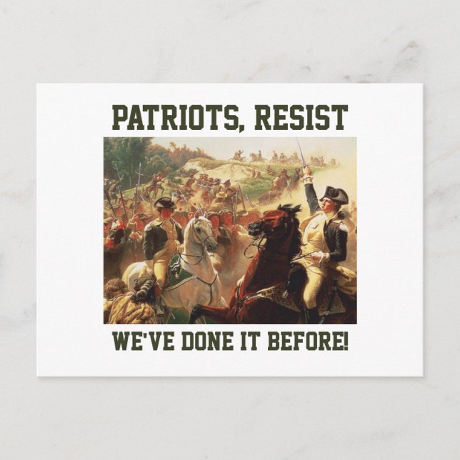 Patriots Resist Attacks on Democracy  Postcard (Front)
