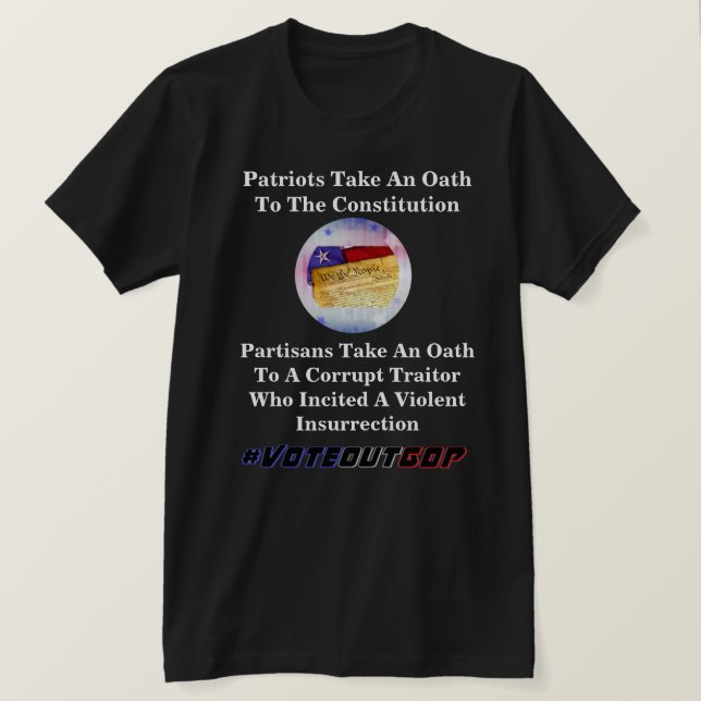 Patriots Take An Oath To The Constitution T-Shirt (Design Front)