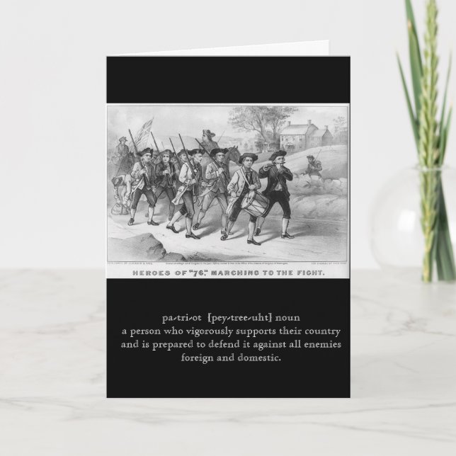 Patriots Veteran's Day Greeting Card (Front)