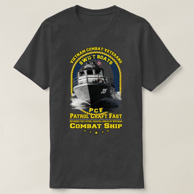 Patrol Craft Fast PCF Swift Boats Vietnam Veterans T-Shirt (Design Front)