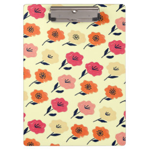 Patrón floral vibrante clipboard