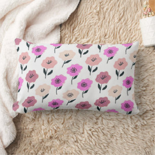 Patrón floral vibrante lumbar cushion