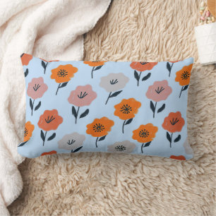 Patrón floral vibrante lumbar cushion