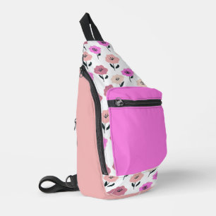Patrón floral vibrante sling bag