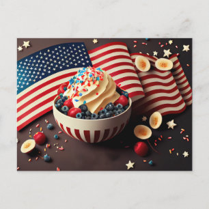 Patrotic Dessert Postcard