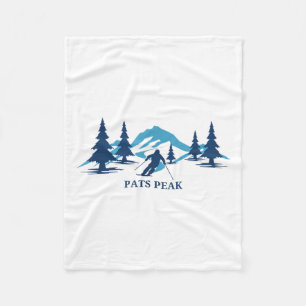 Pats Peak New Hampshire Ski Resort Skiing Skier _1 Fleece Blanket