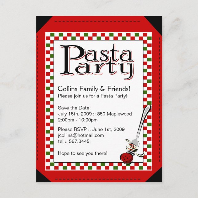 Patsa Party Invitation (Front)