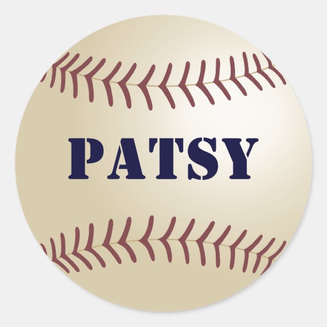 Patsy Baseball Sticker / Seal (Front)