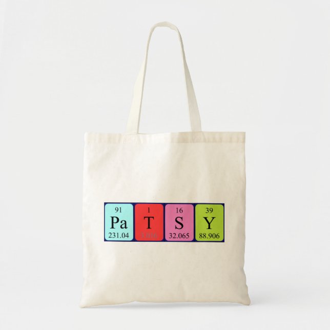 Patsy periodic table name tote bag (Front)