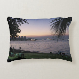 Pattaya Beach Sunset ... Chonburi, Thailand Decorative Cushion