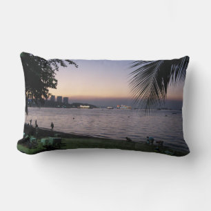 Pattaya Beach Sunset ... Chonburi, Thailand Lumbar Cushion