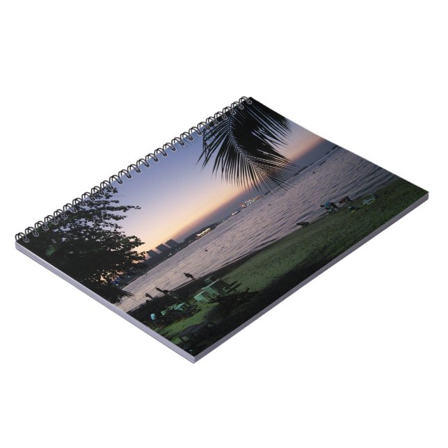 Pattaya Beach Sunset ... Chonburi, Thailand Notebook (Left Side)