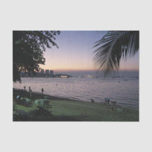 Pattaya Beach Sunset ... Chonburi, Thailand Tissue Paper