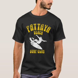 Pattaya Beach Thailand Surf Club Surfer Distressed T-Shirt