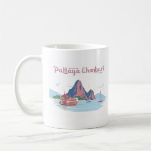 Pattaya Chonburi Thailand Pastel Travel Coffee Mug