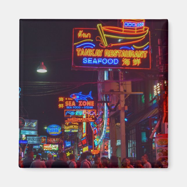 Pattaya Walking Street in Thailand Magnet (Front)