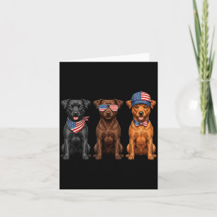 Patterdale Terrier 4th Of July Flag Dog Patriotic Card