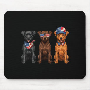 Patterdale Terrier 4th Of July Flag Dog Patriotic Mouse Pad